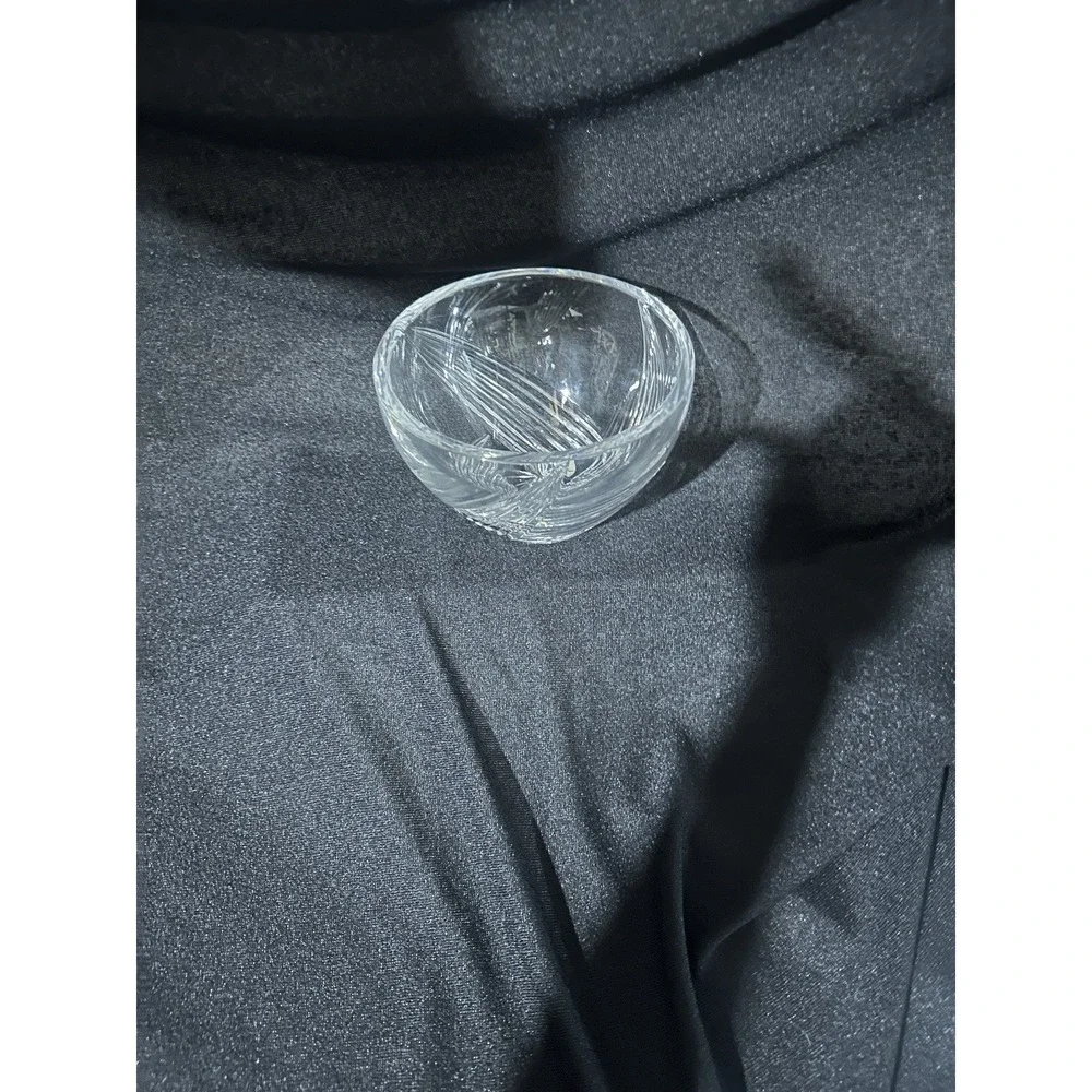 Montreux  24% Lead Crystal Candy Display Bowl Czech Republic 7